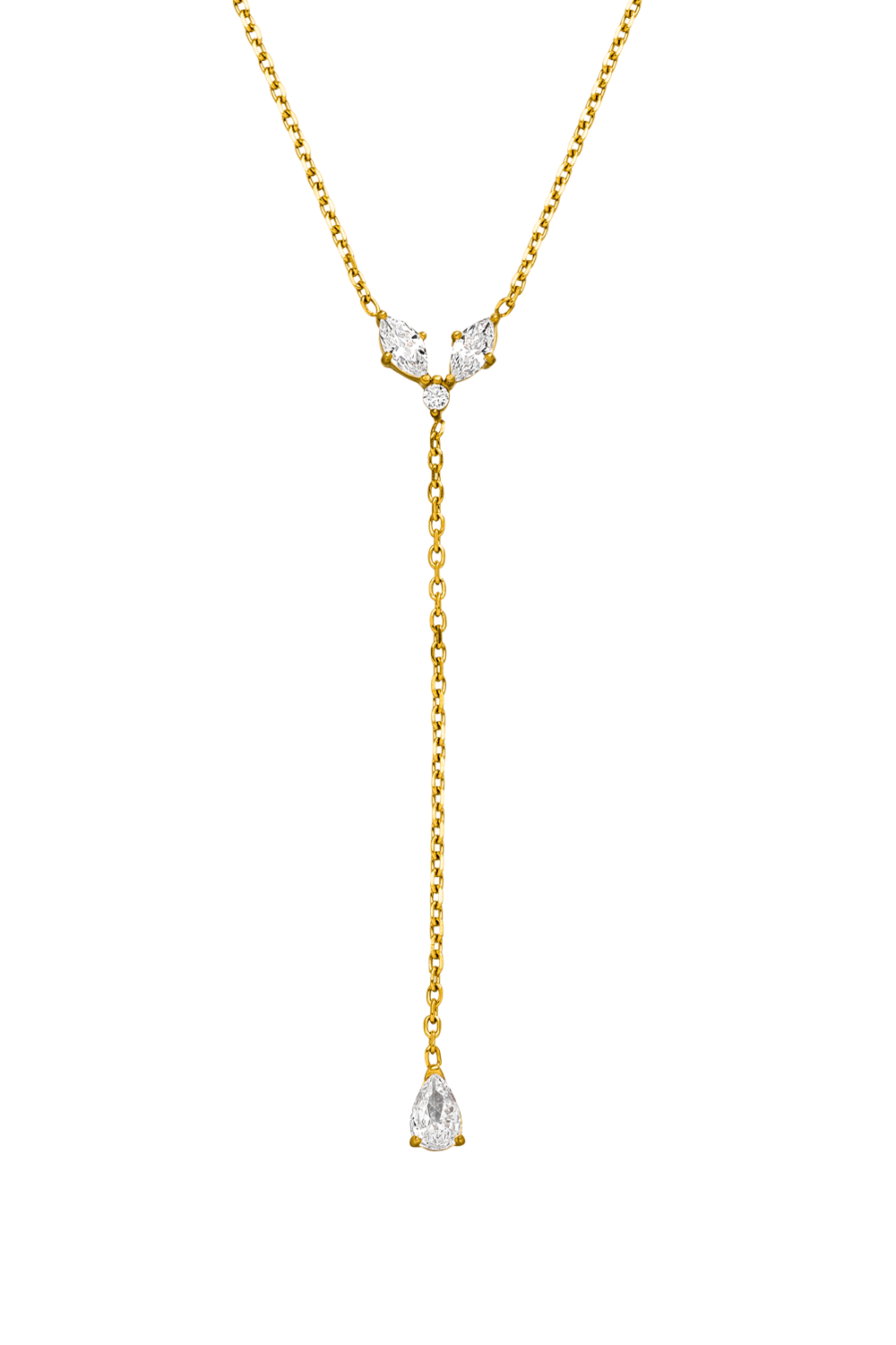 Teardrop YNecklace 14K Gold Plated
