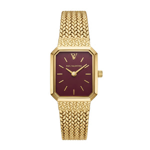 Retrospecta Watch Gold Burgundy