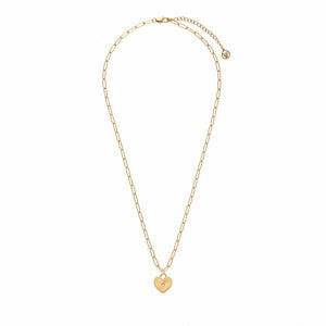 Sunray Heart Charm Pendant Necklace