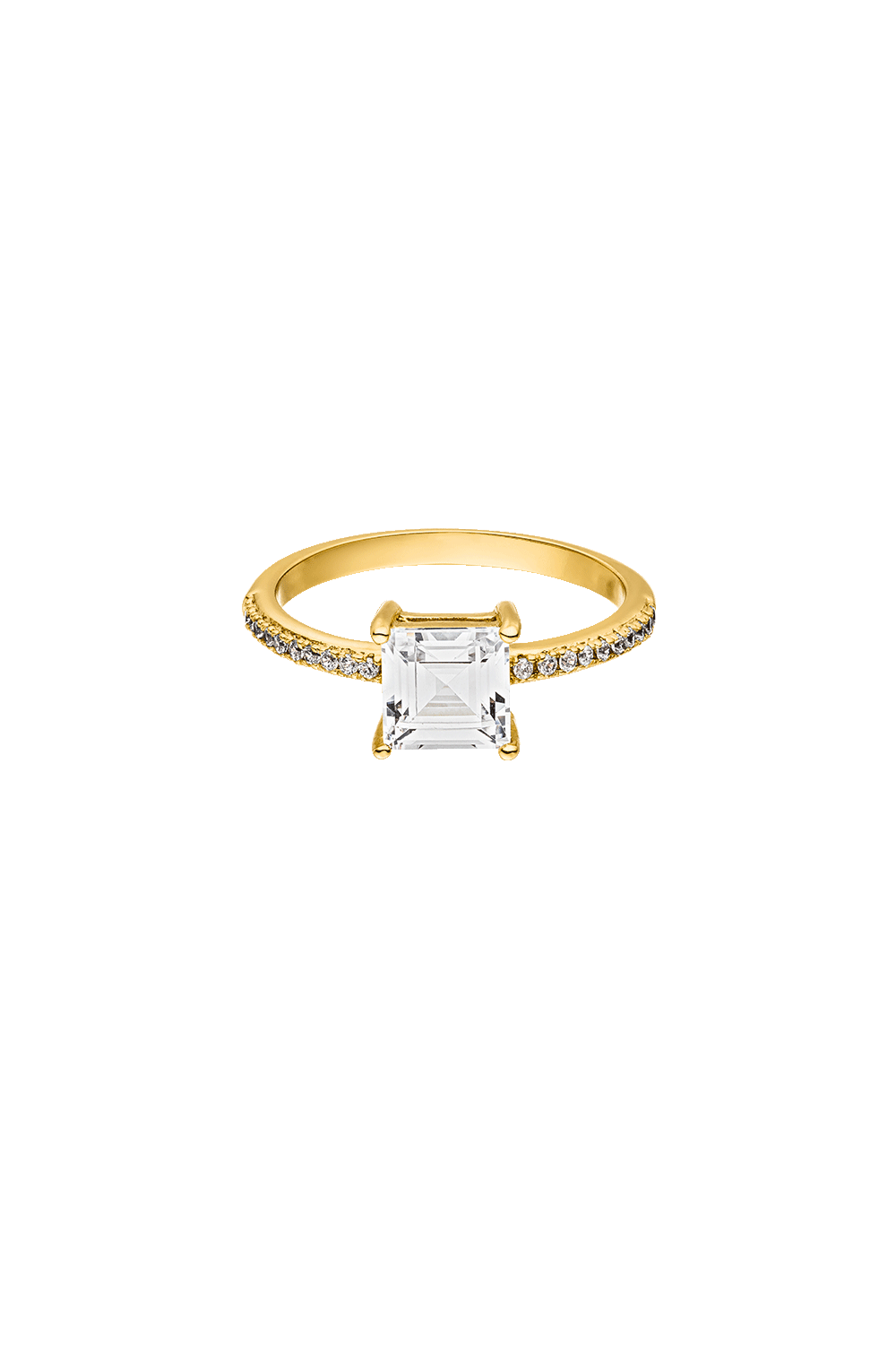 Brilliant Quadra Ring 14K Gold Plated